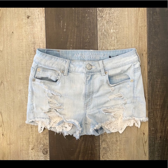 American Eagle Outfitters Pants - AEO Hi-Rise Shortie Super Stretch Jean Shorts